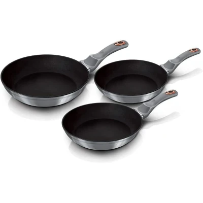 Abbildung von Berlinger Haus BH/6169F Set 3 Bratpfannen Induktion 20/24/28cm, Aluminium, Antihaftbeschichtung, Moonlight Edition