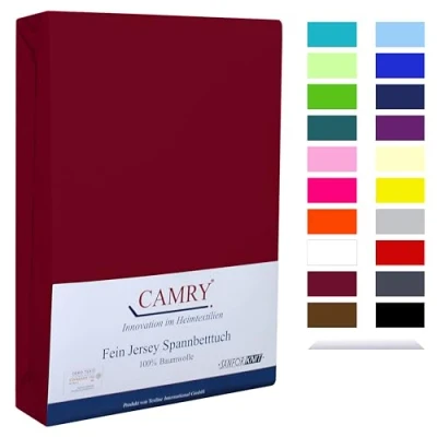 Abbildung von Camry Spannbettlaken CLASSIC, Jersey Baumwolle, Gummizug: rundum, viele Farben, alle Matratzenhöhen, Bettlaken, Spannbetttuch