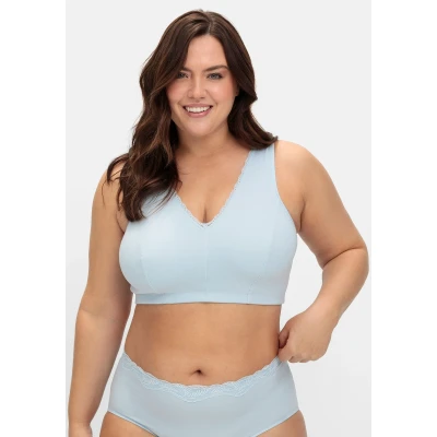 Abbildung von Sheego Bügelloser BH Große Größen in Bustier Form, 2er Set, atmungsaktiv