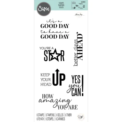 Abbildung von Sizzix Clear Stamps 6PK Positive Signs von Olivia Rose