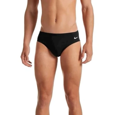 Abbildung von Nike Herren Brief Schwimm Slips, Schwarz, 40