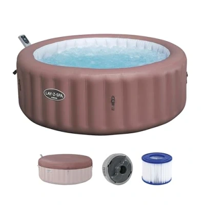 Abbildung von Bestway® Lay Z SPA® Energiespar Whirlpool Hawaii AirJet™ mit App Steuerung + integrierter UltraFit™ Pumpeneinheit, für 6 Personen Ø 196 x 71 cm, Terrakotta