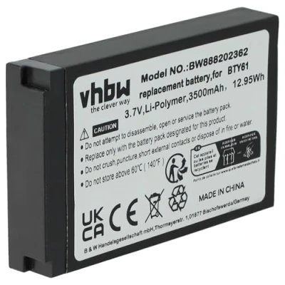 Abbildung von vhbw Akku Ersatz für Newland BTY61 Handheld Computer Scanner (3800mAh, 3,7V, Li Polymer)