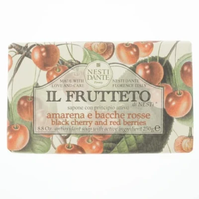 Abbildung von Nesti Dante Frutteto SOAP Black Cherry RED Berries Seife, Größe: 250 g, Weiß