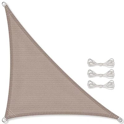 Abbildung von CelinaSun Sonnensegel HDPE Sonnenschutz Tarp atmungsaktiv Dreieck 3x3x4,25 m taupe, (1 tlg)