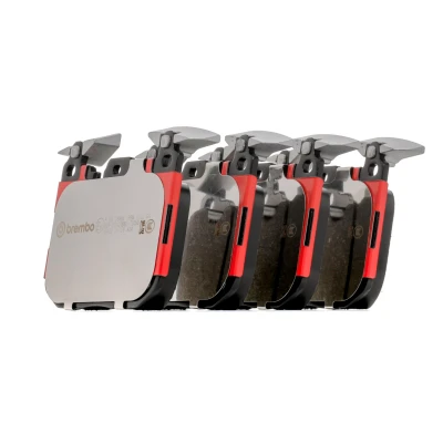 Abbildung von BREMBO P 59 001 Bremsbelagsatz exkl. Verschleißwarnkontakt ohne Zubehör ALFA ROMEO: GT, Spider, Alfetta Limousine, PORSCHE: 911 Coupe, 914 Targa