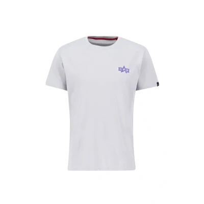 Abbildung von Alpha Industries PUFF LOGO Tshirt print, Herren, Größe: Large, Pastel grey