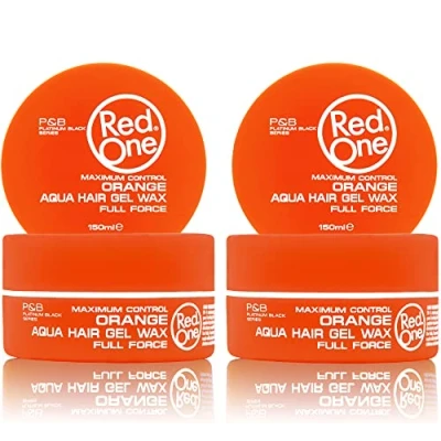 Abbildung von RedOne Aquatisches Haarwachs Orange 150 ml Ultra Halt für Männer und Frauen Duftend Maximale Kontrolle 2 Stück