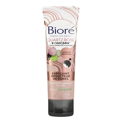 Abbildung von Biore Peeling, Porenreduzierer, Rosenquarz + Kohle, 110 ml