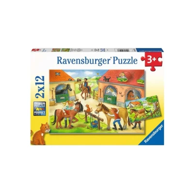 Abbildung von Ravensburger Puzzle Ferien auf dem Pferdehof, 2x12 Teile
