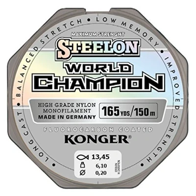 Abbildung von Angelschnur KONGER World Champion Fluorocarbon Coated 0,10 0,30mm/150m Monofile Schnur super stark ! (0,20mm / 6,10kg)