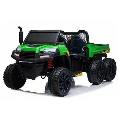 Abbildung von FINOOS Kinder Elektroauto, Truggy Gator 2,4 Ghz Fernbedienung 12V Ledersitz, 4 Starke Motoren Kinderauto, Kinderfahrzeug, Elektro Auto,Elektroauto für (Grun)