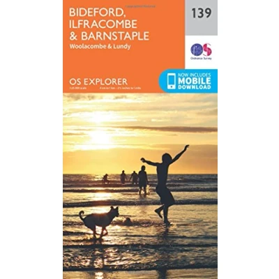 Abbildung von Bideford, Ilfracombe and Barnstaple (OS Explorer Map, Band 139)