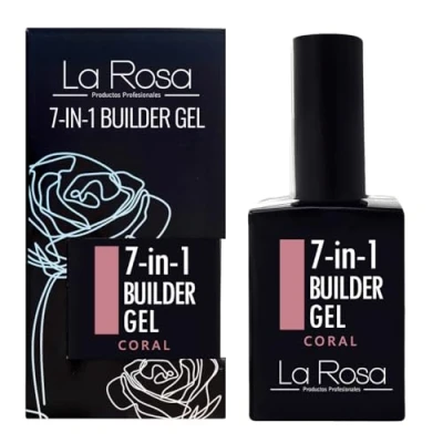 Abbildung von LaRosa 7 in 1 BUILDER Gel a Bottle UV Aufbaugel für Nageldesign und Nailart 15 ml CORAL