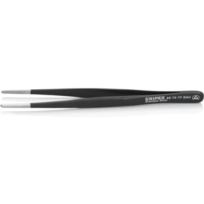 Abbildung von Knipex 92 78 77 ESD, Chrom Nickel Stahl, Schwarz, Gerade, 27 g, 145 mm, 1 Stück(e)