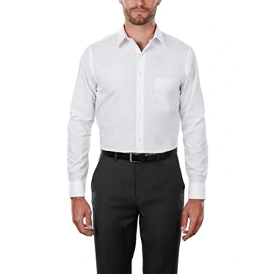 Abbildung von Van Heusen Herren große Kleiderhemd, hohe Passform, Popeline Klassisches Hemd, Weiss/opulenter Garten, 44 cm Hals 94 97 Ärmel