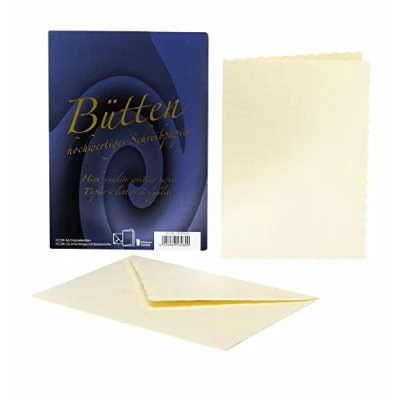 Abbildung von Rössler Papier 20241940 Doppelkarten A6,Hüllen C6, 10/10, Bütten, ivory