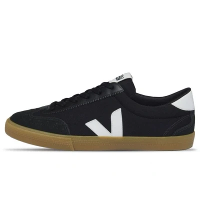 Abbildung von Veja Volley Sneaker low, Herren, Größe: 43, Black/white/natural Leder und textil
