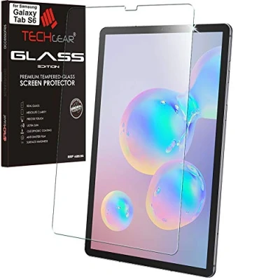 Abbildung von TECHGEAR Galaxy Tab S6 10,5 Schutzfolie (SM T860 /SM T865) Displayschutzfolie aus gehärtetem Glas [9H Härte] [Crystal Clarity] kompatible kompatibel mit Samsung serie)