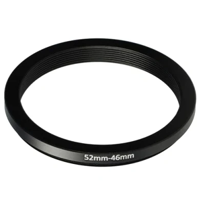 Abbildung von vhbw Step Down Ring Adapter von 52 mm auf 46 für Kamera Objektiv Filteradapter, Metall, Schwarz
