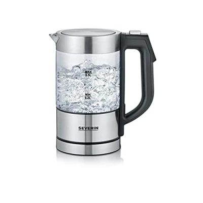 Abbildung von Severin Wasserkocher WK 3458, 0.5 l, 1100 W, Mini Glas Wasserkocher, 0,5 Liter