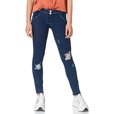 Abbildung von Freddy Damen Wrup1rc008 Hose, Blau (Jeans Scuro/Cuciture Bianche J0W), 34 (Herstellergröße: X Small)