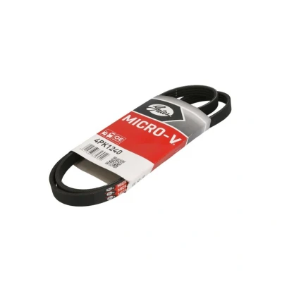 Abbildung von GATES Micro V 4PK1240 Keilrippenriemen 1240 4 Polyester, EPDM (Ethylen Propylen Dien Kautschuk) AUDI: A6 C5 Avant, A4 B5 Limousine