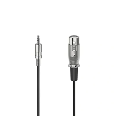 Abbildung von Hama Kabel Adapter 3,5mm Klinke Stereo auf XLR Audio Kabel, Stecker, (10 cm), Klinken Stecker zu Buchse Mikrofon Keyboard PC etc