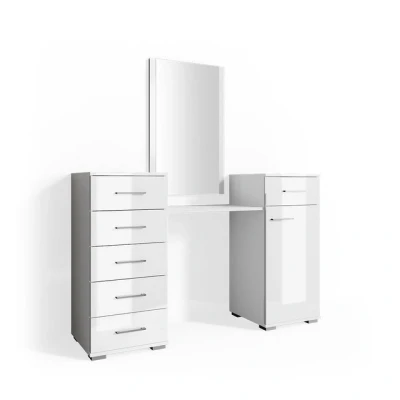 Abbildung von Vicco Schminktisch Zoe, Weiß Hochglanz, 140 cm