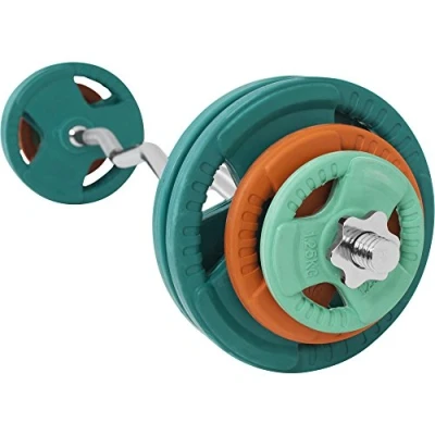 Abbildung von GORILLA SPORTS Hantel Set Langhantel 35kg, SZ Curlstange 120cm, 2x1,25kg / 2x2,5kg 4x5kg