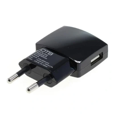 Abbildung von USB Netzteil/Ladeadapter, 1A, 1x USB, Flache Bauform, schwarz