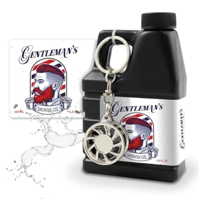 Abbildung von Duschgel für Männer im Deko Kanister 200ml Bath &amp; Body Geschenk Ölkanister Form (Duschgel Motiv Viking Wash)