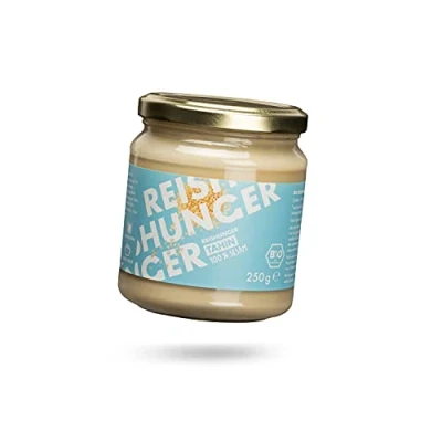Abbildung von REISHUNGER BIO Tahini, 1,5kg (6x250g) Vegan &amp; Glutenfrei Cremige Sesampaste aus 100% Sesamsamen Ideal für Hummus, Marinaden Dips