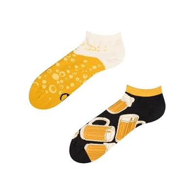 Abbildung von Dedoles Sneaker Socken Low Cut Füßlinge Unisex Damen Herren Baumwolle lustiges Design Geschenk links rechts verschieden, Farbe Schwarz, Motiv Bier vom Fass, Gr. 39 42