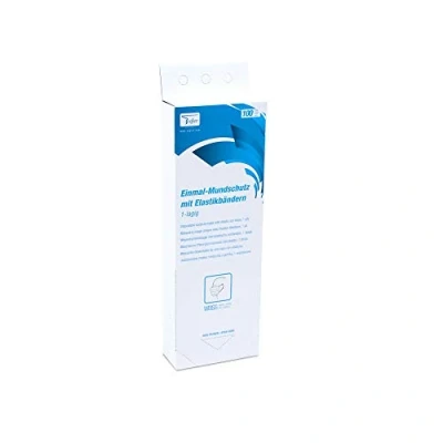 Abbildung von Teqler T 490100 Einmal Mundschutz, 1 lagig (100 er Pack)
