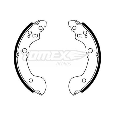 Abbildung von TOMEX brakes TX 22 31 Bremsbacken Hinterachse 203 36 NISSAN: Almera II Schrägheck