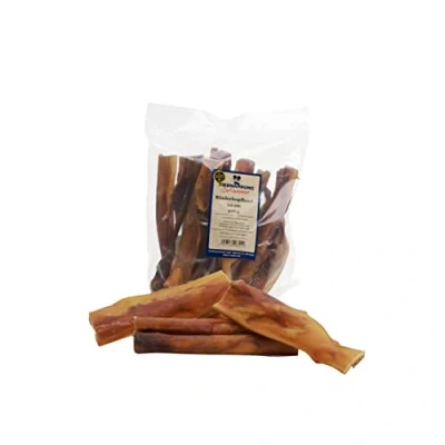 Abbildung von Tiernahrung Schwenner Rinderkopfhaut für Hunde getrocknet Dog Snacks Zahnpflege 500g 20cm