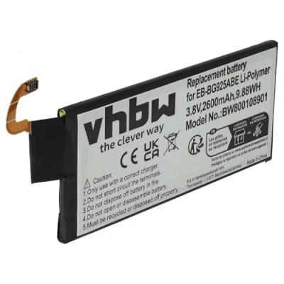 Abbildung von vhbw 1x Akku Ersatz für Samsung EB BG925ABE Handy Smartphone Telefon (2600 mAh, 3,8 V, Li Polymer)
