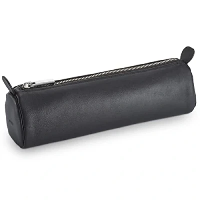 Abbildung von LAMY A 404 Lederwaren Hochwertiges Kalbsleder Schlamperetui rund 859 in der Farbe Schwarz