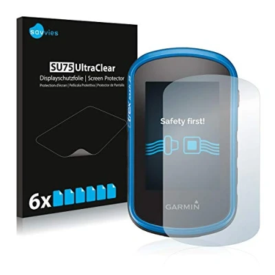 Abbildung von Savvies 6 Stück Schutzfolie für Garmin eTrex Touch 25 Displayschutz Folie Ultra Transparent