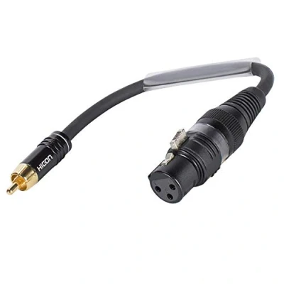 Abbildung von Sommer Cable Adapterkabel RCA Cinch 2 pol male auf XLR 3 female 15cm HICON Stecker TRH8U0015 SW