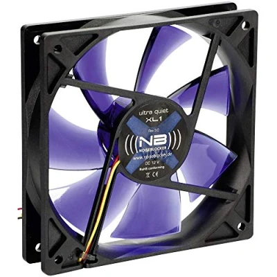 Abbildung von (((noiseblocker))) BlackSilentFan XL 1 120x120x25mm 3Pin 1000U/min 13dbA 69m3/h