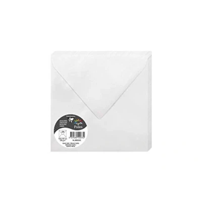 Abbildung von Clairefontaine 50033C Packung mit 20 Umschläge Pollen, 165 x 165mm, 135g, Perlmutt Weiß