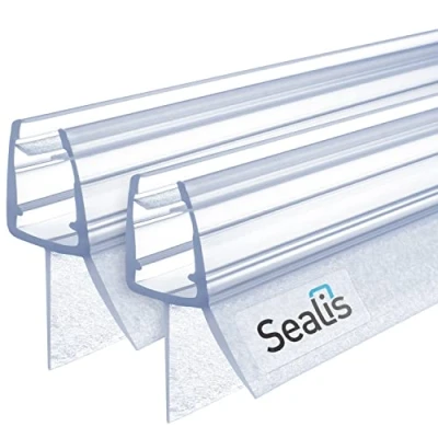 Abbildung von 2x 80cm Sealis Ersatz Duschdichtung Dichtung für 5mm/ 6mm/ 7mm/ 8mm Glastür Duschwand Badewanne Duschkabine Wasserabweiser Schwallschutz Abdichtung Leiste (Bundle)
