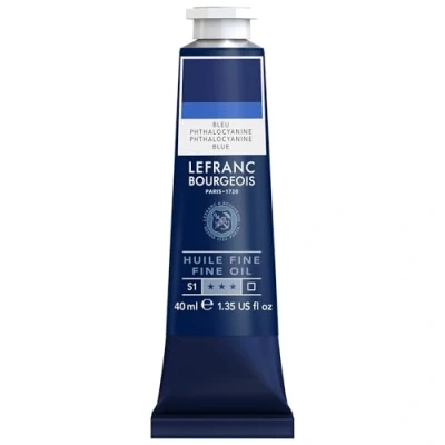 Abbildung von Lefranc Bourgeois 301772 Feine Ölfarbe in hervorragender Qualität,lichtecht mit gleichmäßige Konsistenz, 40ml Tube, ideal für Keilrahmen, Leinwand, Malkarton Preußischblau