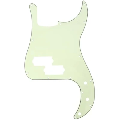 Abbildung von Musiclily 13 Löcher Precision Bass Pickguard P Schlagbrett für 4 Saiter Fender American/Mexican Standard Bass,3 lagig Mint Green