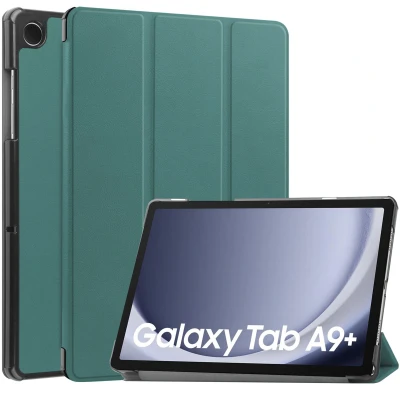 Abbildung von Trifold Klapphülle für das Samsung Galaxy Tab A9 Plus Dunkelgrün