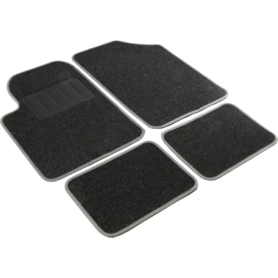 Abbildung von START ESSENTIAL 9709 Fußmattensatz Textil, PVC, PP (Polypropylen) vorne und hinten 4 grau, schwarz