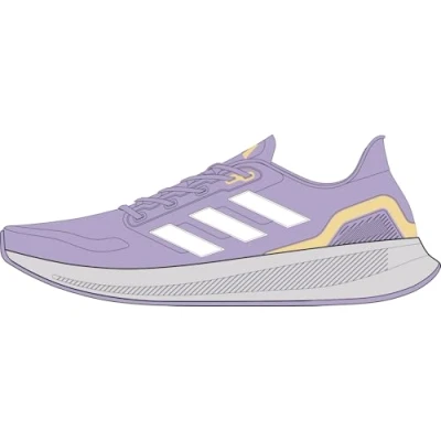 Abbildung von adidas Damen Runfalcon 5 Running Shoes, Powder Plum/FTWR White/orange Tint, 39 1/3 EU