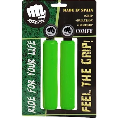 Abbildung von Ridefyl Bike Handlebar Grips Fahrradgriffe, GRÜN, Einheitsgröße